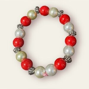 Handmade Christmas Bead Bracelet